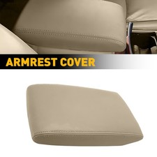 Fits 2008-2013 Toyota Highlander Leather Center Console Lid Armrest Cover Beige picture