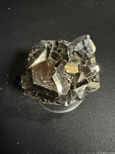 7917 Unique Galena On Pyrite Peru .8”T 1.3”W 1.7”L 2 Oz. Stand Not Included picture