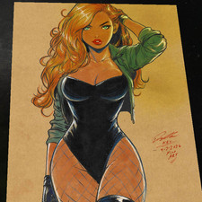 Black Canary Art Print Signed 8.5x11 | Art by Keyeske picture