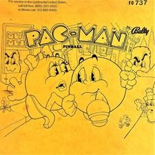 Bally Bally Mr & Mrs Pac Man Pinball Machine Game Manual Schematics ORIGINAL picture