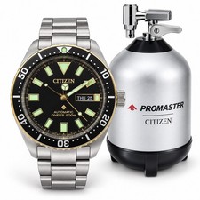 Citizen Promaster Automatic Diver 200m Day/Date Black Dial Steel Bracelet w/ Box picture
