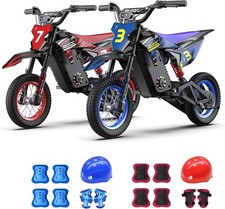 RIXOC DK12 Electric Dirt Bike for Kids 700W 15.5MPH 36V 5.2Ah Max 14Miles 2-Pack picture