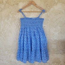 Janie and Jack Blue Floral Smocked Sundress Dress Size 18 NWT picture