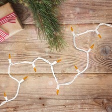 Northlight 100ct Orange LED Mini Outdoor Christmas Lights 34.25ft -White Wire picture