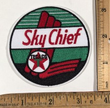 Texaco Sky Chief Gas Oil Logo Iron On Patch Service Station Reproduction picture