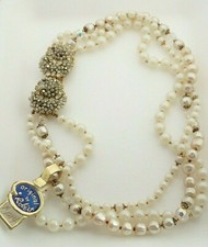 Vintage Original By Robert Signed Multi Strand Faux Baroque Pearl Necklace w Tag picture