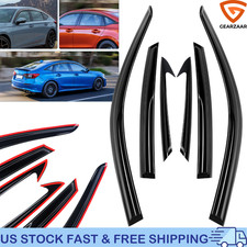 For Honda Civic Sedan 22-2026 Black Window Vent Visor Rain Guards Rain Guards x6 picture