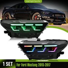 1Set RGB Tri-Beam LED Projector Headlights For Ford Mustang 2015-2017 Front Lamp picture