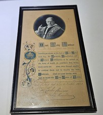 Religious Catholic Vintage Pope Blessing 1931 picture