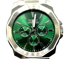 Invicta Speedway Multifunction 46844 42mm Steel Green Dial Chronograph New picture