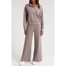 Spanx air essentials shine sweat set smoke silver XS picture