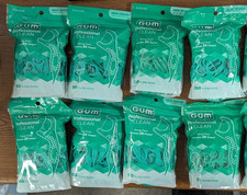 LOT OF  10 GUM PROFESSIONAL CLEAN 150CT FLOSS PICKS IN EA = 1500 FLOSS PICKS TTL picture