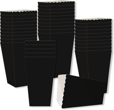 36 Pcs Black Popcorn Boxes 2 x 4.5 x 2.7 inch Mini Popcorn Boxes for Movie picture