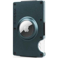 ROSSM Airtag Wallet - Slim Wallet with Airtag Holder - Gunmetal picture