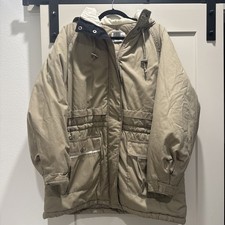Vintage Bobbie Brooks Missy Petite Large Tan Hooded Parka Jacket picture