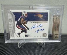 2021 Panini Encased Rhamondre Stevenson Rookie Gold Auto /25 BGS 9.5/10 Gold picture