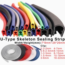 Rubber U Shape Car Door Edge Guard Molding Trim Rubber Edge Strip Seal Protector picture