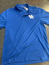 Port Authority Kentucky Wildcats Blue Polo Shirt, Men's Size M picture
