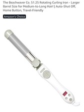 Beachwaver S1.25 Rotating Curling Iron 1.25in Ceramic Digital White DV1138BX picture