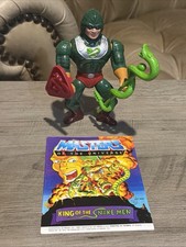 Vtg KING HISS Action Figure COMPLETE He-Man MOTU 1986 Snake Men Wave 5 MiniComic picture