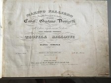 Donizetti G.- Marino Falliero Reduction Piano Memories 1835 Antique Sheet Music  picture