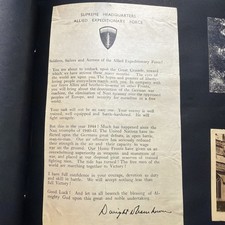 WWII 104th Timberwolf HQ Scrapbook 314 Pics Terry Allen Autograph D-Day Leaflet picture