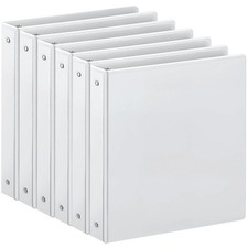 SUIN 1-inch 3 Ring Binder with 2 Pockets, Clear Customizable View Binders for... picture