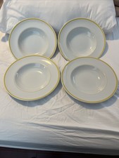 4 Williams Sonoma BRASSERIE Yellow 11” Rim Soup / Pasta Bowls EUC p1 picture