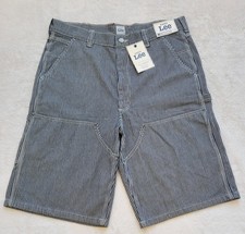 Kacey Lee Carpenter Shorts Hickory Rinse Striped Blue White Men’s Sz 32 NWT picture
