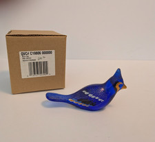 Fenton Art Glass Cobalt Blue Bird Preowned signed J Cutshaw picture
