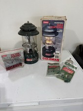 Vintage Coleman 288A700 Adjustable Two Mantle Gas Lantern with Box and Extras picture