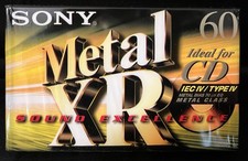 Sony Metal XR Factory Sealed 60-minute NEW Old Stock Metal Type IV cassette tape picture