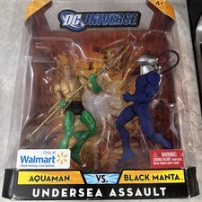 2009 Mattel Undersea Assault Aquaman Vs. Black Manta Action Figures DC New picture