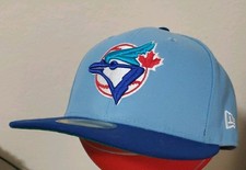 New Era Toronto Blue Jays Fitted Baseball Hat  Size 7 1/2 Mens Some Stains picture