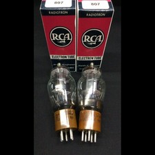 Nice Pair RCA 807 Ham Power VACUUM TUBES DD Getter TESTED NOS S.1168 picture