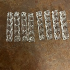 Vintage Cut Glass/Crystal Knife Rests, set of eight picture
