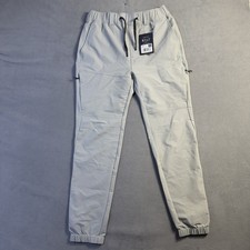 BYLT Premium Basics Tech Nylon Jogger Men's Medium Gray Drawstring Pockets NWT picture