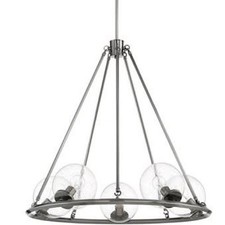 Luminance F26115-57 Messier 5-Light Chandelier Clear Seeded Glass Globe Antique picture