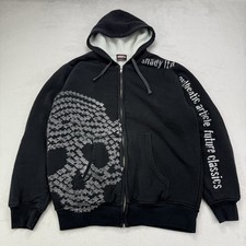 Vintage Shady Ltd Skull Hoodie XL Sherpa Y2K Eminem Slim Shady Rare picture