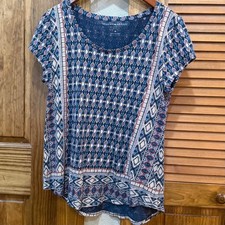Lucky brand geometric patterned top picture