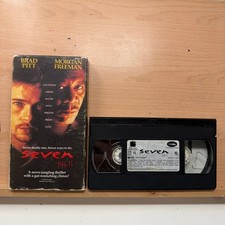 Se7en VHS 1995 Movie Brad Pitt Morgan Freeman Seven Psychological Thriller NTSC picture
