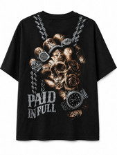 Rebel Minds Paid In Full Boxy Cropped Tee - Black picture