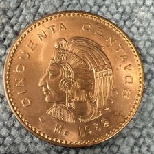 RED BU 1959 Mexico 50 Centavos picture
