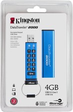 Kingston Technology DT2000/4 GB Data Traveler 2000 Encrypted USB 3.0 with Keypad picture