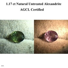 1.17 ct Natural Untreated Alexandrite | Oval | AGCL Certified picture