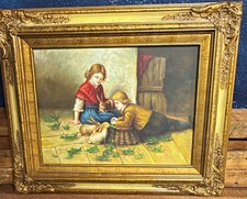 Framed German Oil Painter Felix Schlesinger picture