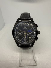 OLEVS 2871BL Black Case Black Dial Black Leather Strap Men’s Quartz Wristwatch picture