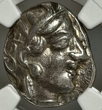 Attica Athens AR Tetradrachm 440-404 BC Athena Owl NGC Ch VF picture