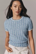 Anthropologie | Endless Rose Tweed Sweater Tee - XS picture