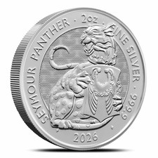 2026 2 oz British Silver Tudor Beasts Seymour Panther Coin (BU) picture